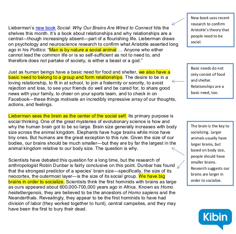 example of annotation essay